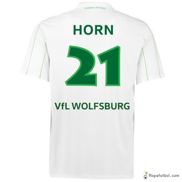 Camiseta VfL Wolfsburgo Replica Segunda Ropa Horn 2016/17 Blanco